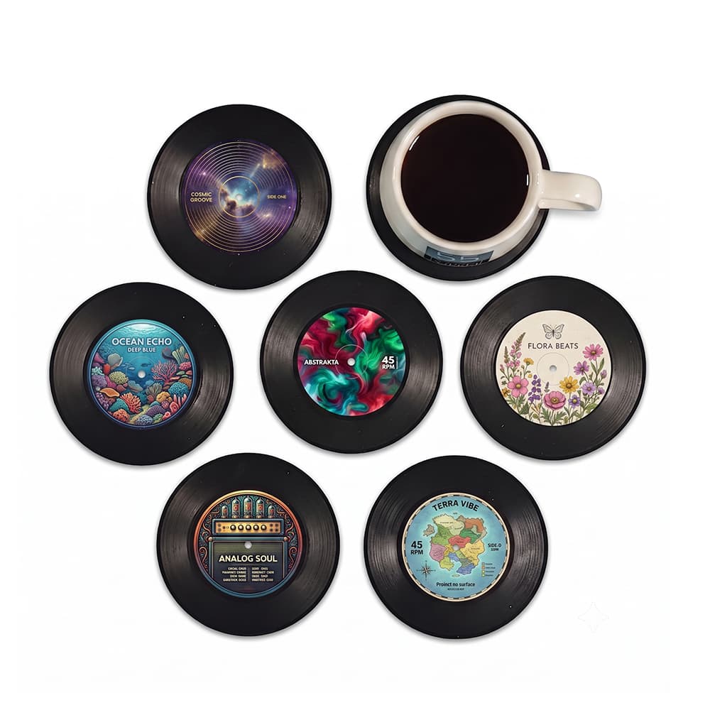Nostalgic Record Disc Drink Coaster