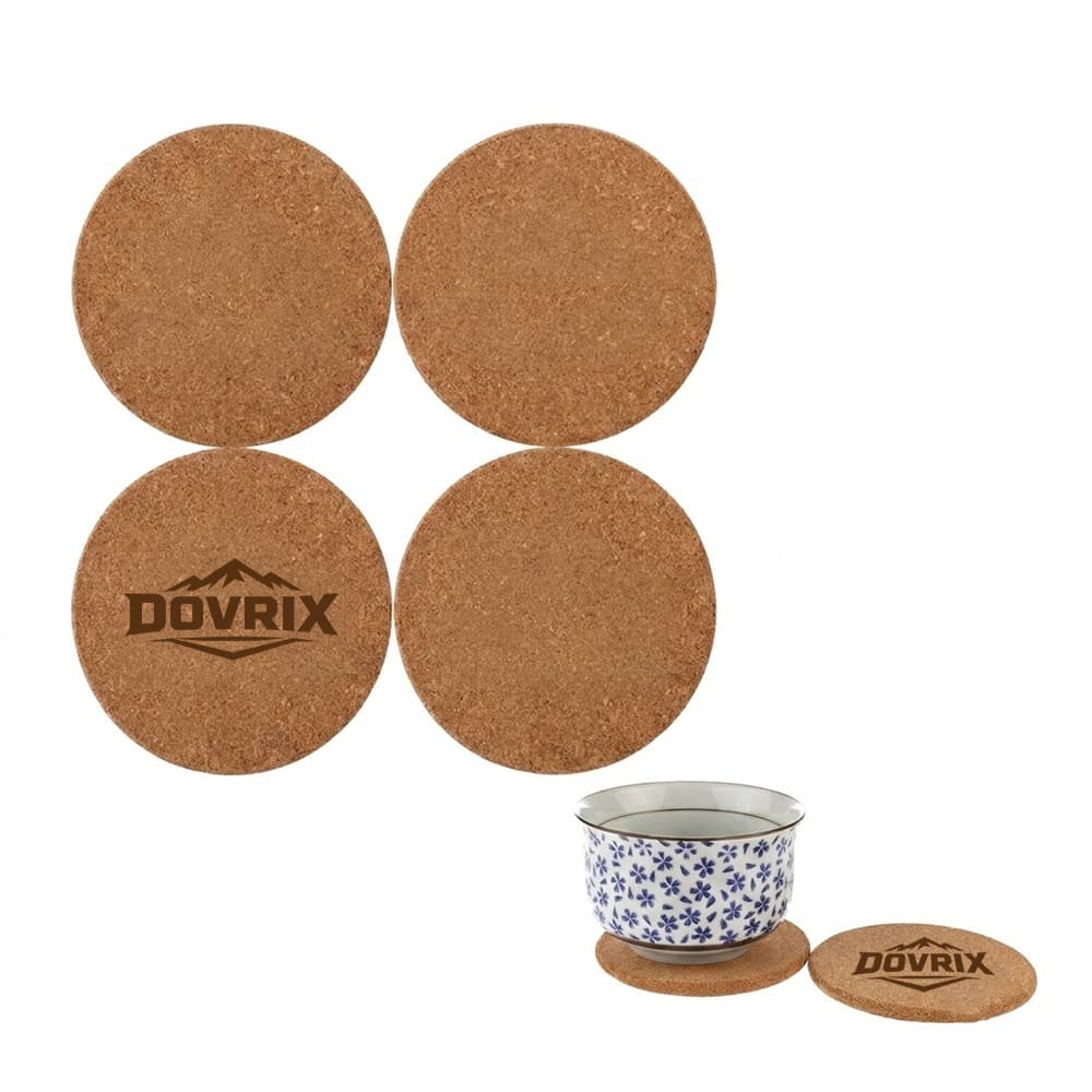 Round Cork Drink Coaster