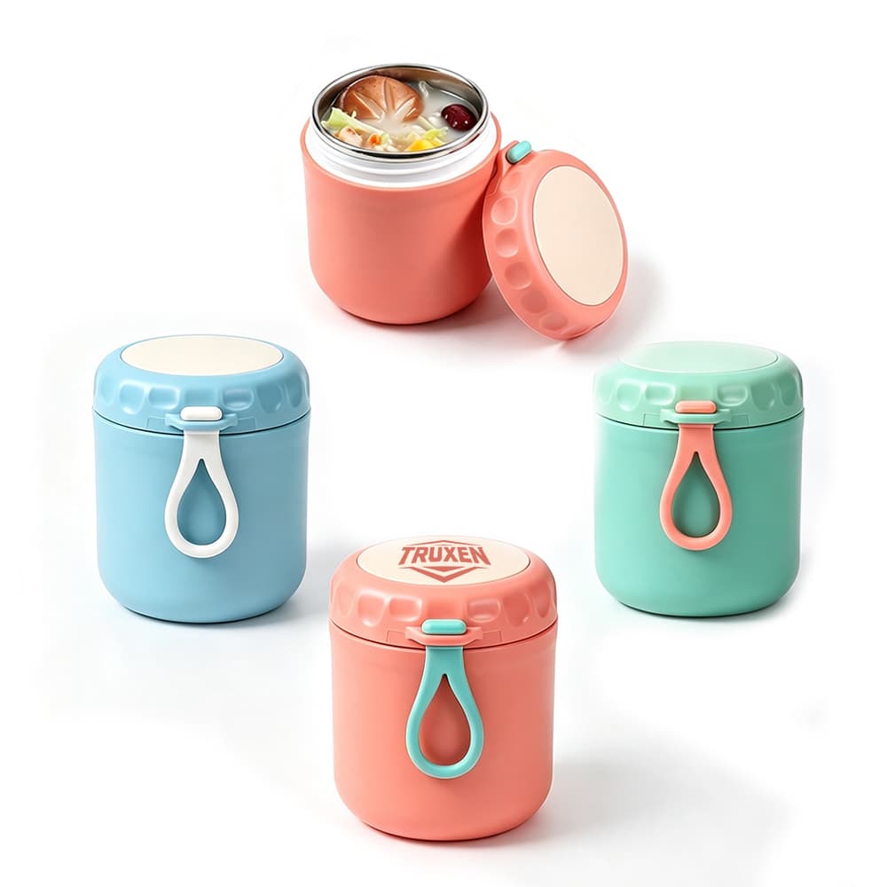 15 oz Insulated Soup Cup w/ Portable Carry Rope