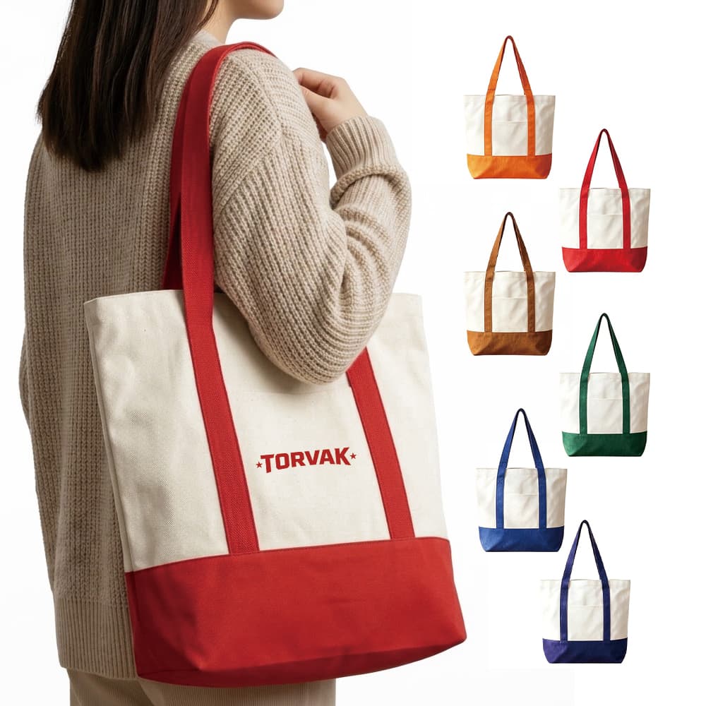 12 oz Compact Canvas Boat Tote w/ Pocket gallery 1