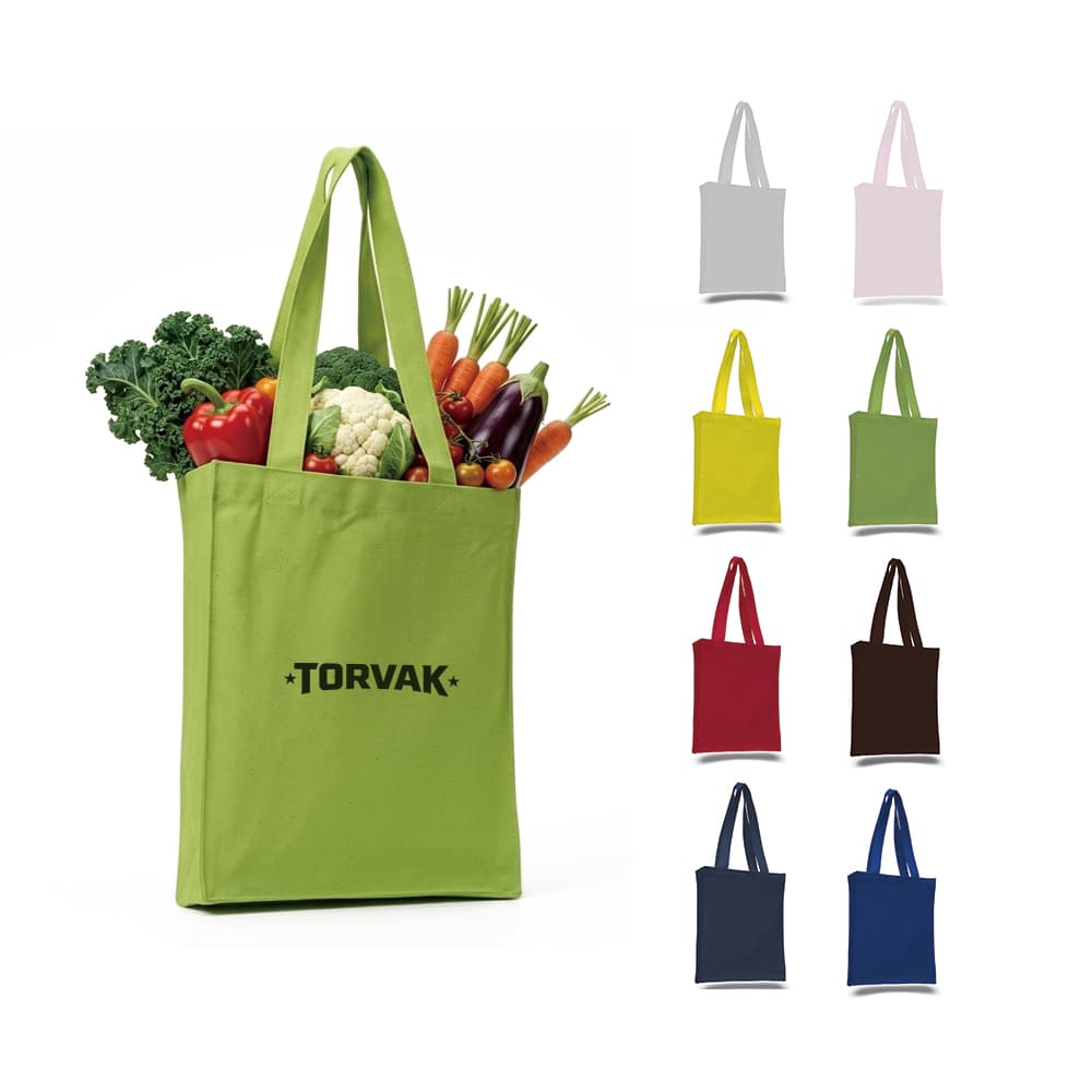12 Oz Canvas Tote Bag w/ Contrast Handles & Gusset gallery 1