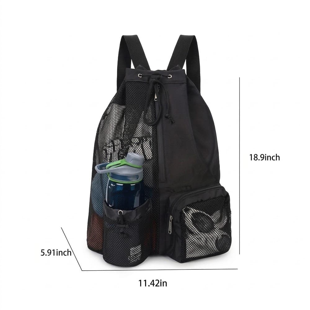 Mesh Nylon Drawstring Backpack gallery 2