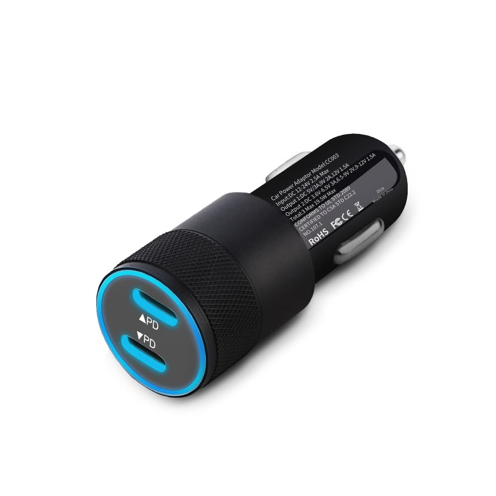 Dual USB C Car Charger gallery 2