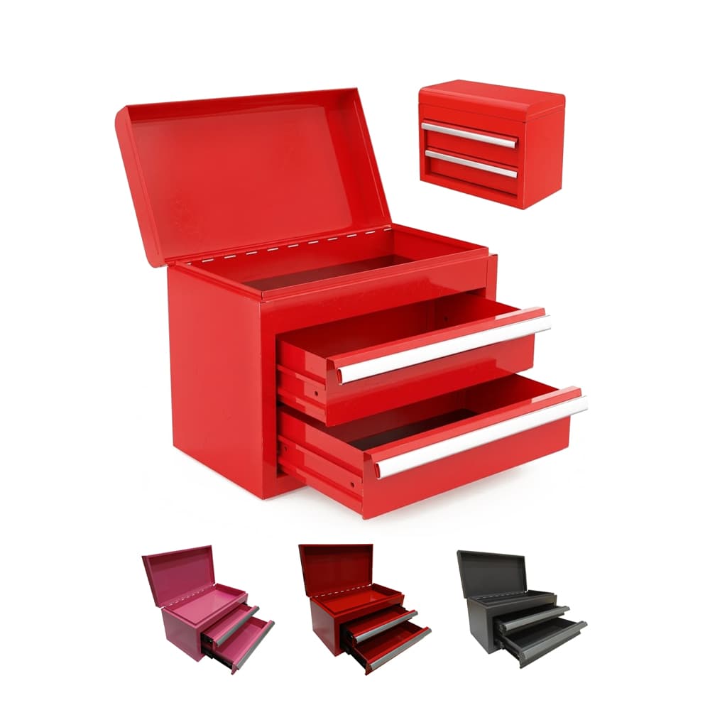 Compact Metal Tool Box w/ Drawers